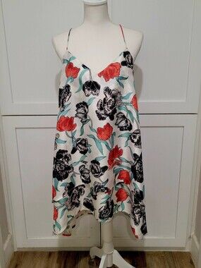 C/MEO Collective Satin Floral Print Halter Dress | Size 13/14